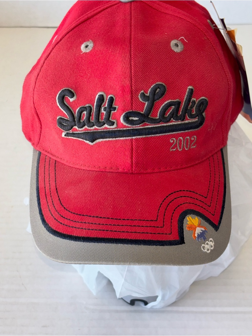 Salt Lake 2002 Red Embroidered Baseball Cap